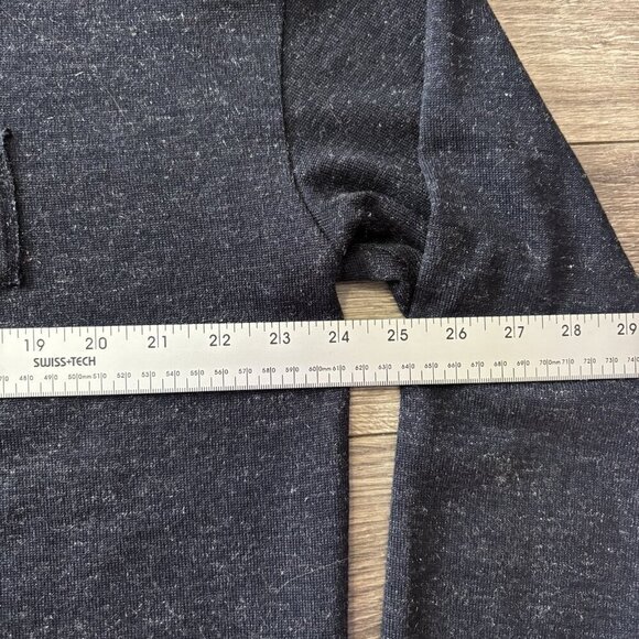 Saint James Mademoiselle Sweater Womens L 96% Wool Black Silver Pullover France - Picture 7 of 16